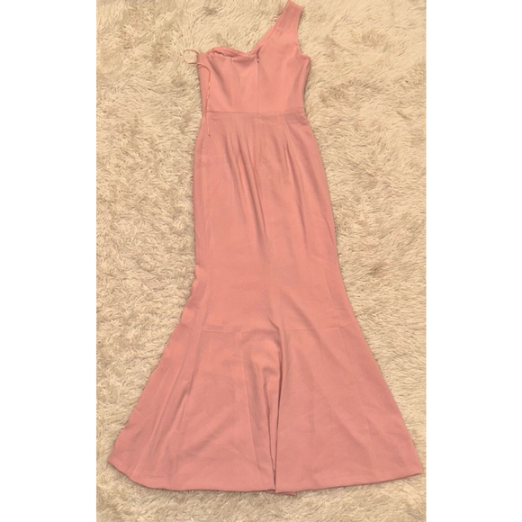 NEW Dress the Population Magdalynn Asymmetric One Shoulder Mermaid Gown Sz XS - Picture 6 of 7